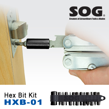 SOG（索格） Hex Bit Accessory Kit 12 件组工具接头 HXB-01