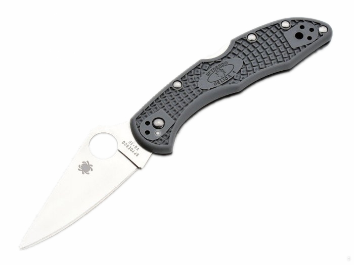 Spyderco（蜘蛛）SP-C11FPGY Delica 4 FRN灰色柄折刀