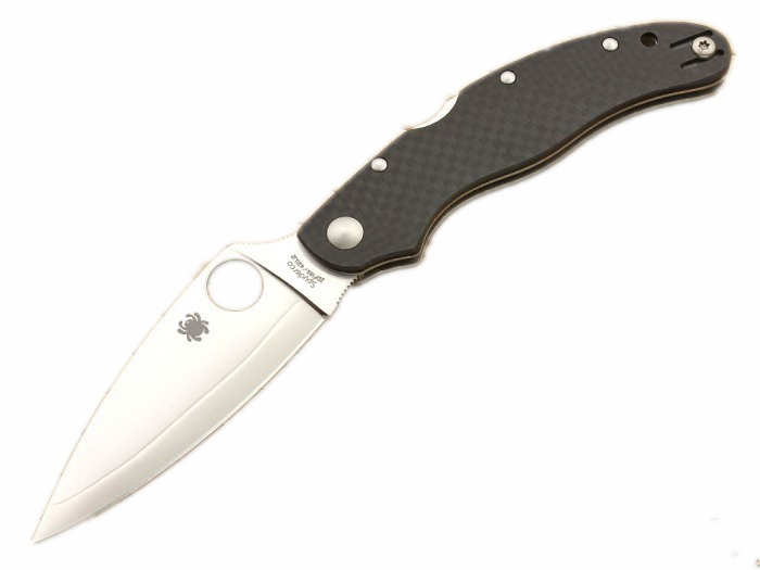 Spyderco（蜘蛛）SP-C144CFPE  “Caly3 Carbon Fiber” ZDP189夹钢碳纤维柄折刀