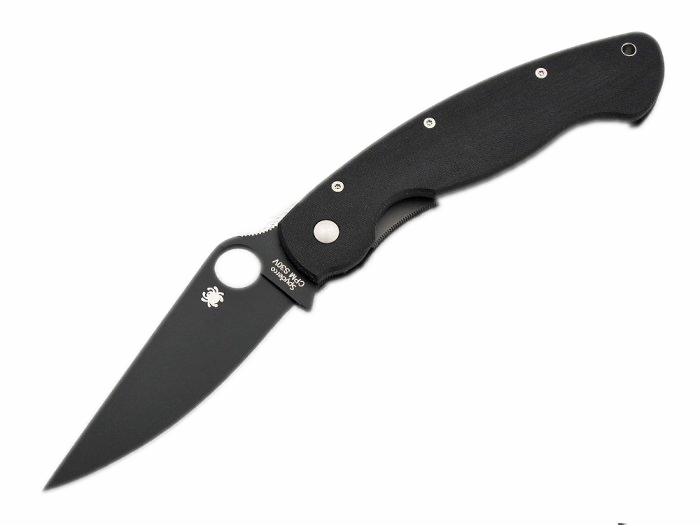 Spyderco（蜘蛛）SP-C36GPBK Military 军用黑刃折刀