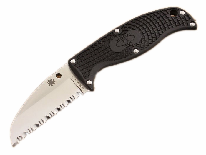 Spyderco（蜘蛛） SP-FB31SBK Enuff Sheepfoot Serrated Fixed 战术生存直刀