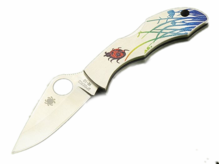 Spyderco （蜘蛛）SP-LSSP3T Ladybug SS Tattoo “瓢虫刺青”全刃迷你折刀