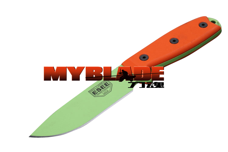 ESEE 美国ESEE丛林刀   ESEE-4P-VG Venom Green 绿色毒液 4寸1095钢平刃直刀