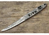 2014年USN刃展藏品 KikuMatsuda 松田菊男 KM-870 SMALL KNIFE 镂空小颈刀 皮革刀鞘