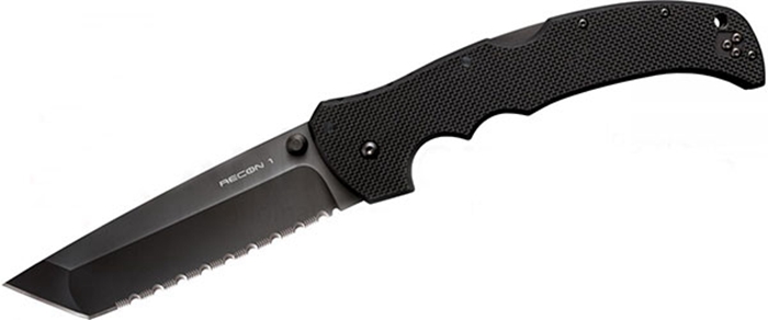 ColdSteel 美国冷钢 新版27TXLCTS XL RECON1 CTS® XHP Alloy钢材 Tanto 全齿刃超大号侦查系列折刀