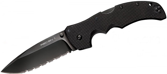 ColdSteel 美国冷钢 新款27TLCSS RECON1 CTS® XHP Alloy钢材 侦查兵系列水滴头全齿刃折刀