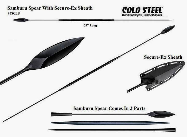 ColdSteel 美国冷钢 95SCLB Light Samburu Spear 布鲁族狩猎轻矛