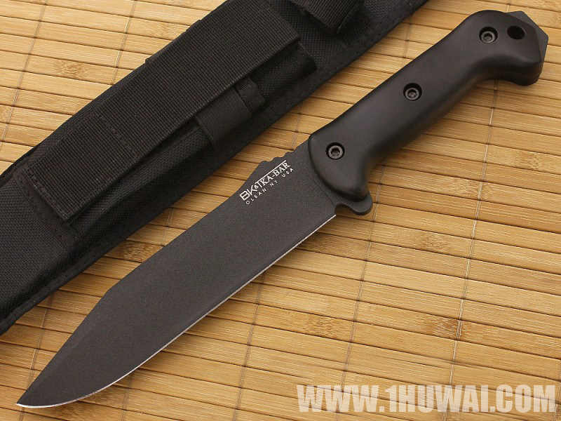 Kabar 美国卡巴 BK7 Combat Utility Fixed 贝克1095高碳钢7寸战术工具刀