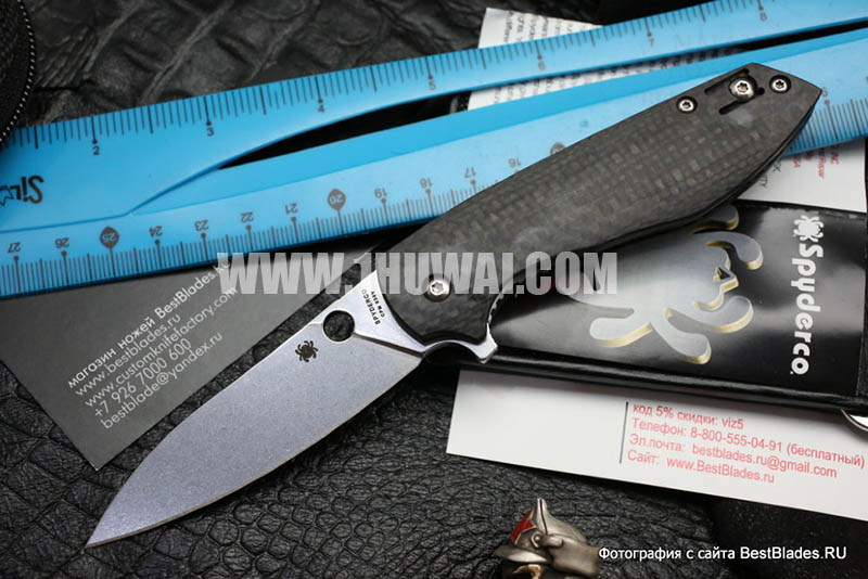 Spyderco 美国蜘蛛 C195CFP CPM-S30V钢 碳纤维柄折刀