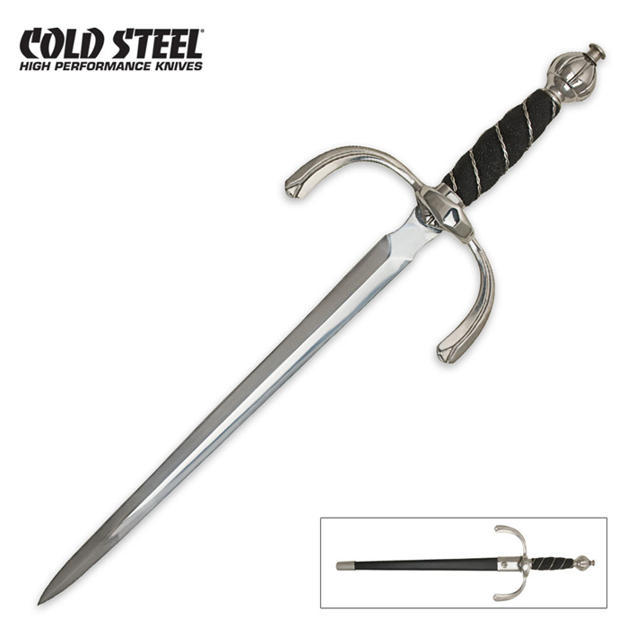 ColdSteel 美国冷钢 88CHD COMPANION DAGGER TO RIBBED SHELL RAPIER 伙伴短剑