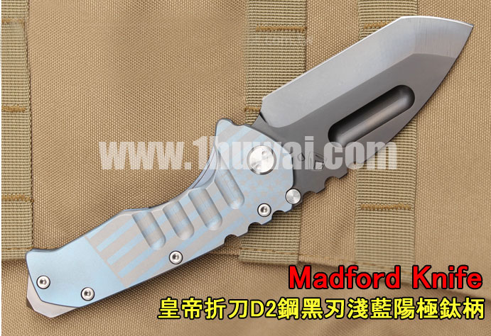 Medford 美国梅德伏德 Practor T-5B“皇帝”系列定制钛金属柄手工 D2钢TANTO折刀