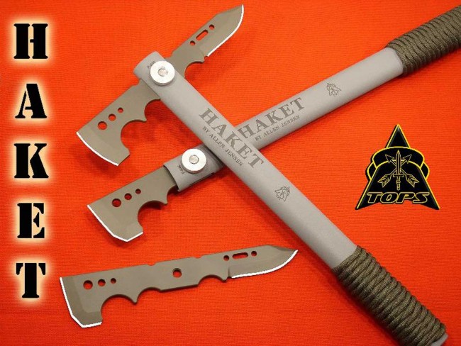 TOPS 美国尖端战术 TPHAKET01OF HAKET Tactical Head Hawk and Knife Emergency Tool 战术应急工具 鹰嘴头 刀斧头配件套装