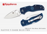 Spyderco 美国蜘蛛 C41PDBL5 Native5 深蓝色FRN柄 CPM S110V钢折刀
