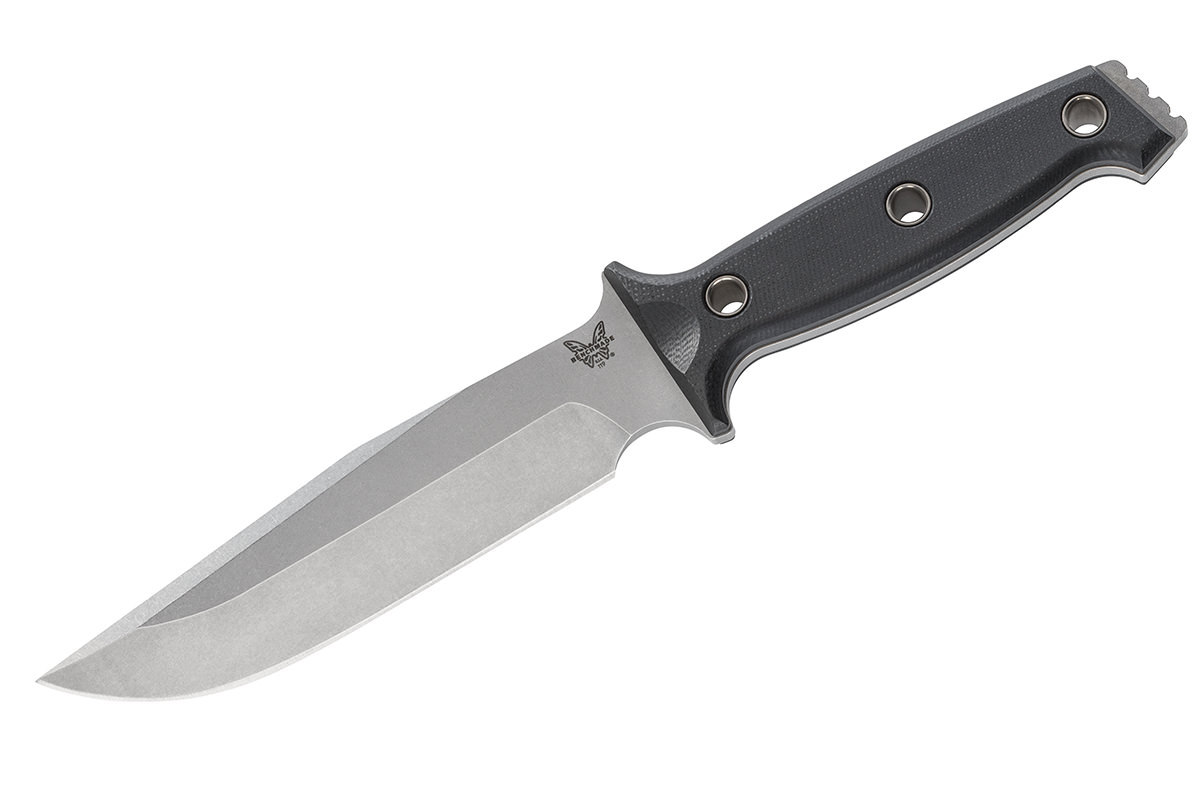 Benchmade 美国蝴蝶 新品BM119 Sibert Arvensis 154CM钢水滴头黑色G10柄战术刀