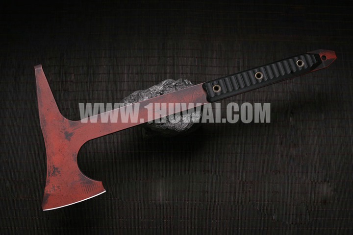 Busse 美国巴斯 Swamp Rat Kill Devil Sniper Hawk “魔鬼狙击手”SR-101钢腥红涂层黑色G10手柄战斧