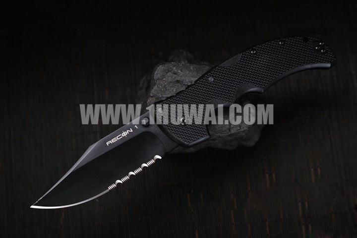 Cold Steel 美国冷钢 27TLCCH Recon1 新款“侦察兵” 大号CTS-XHP钢博伊头半齿刃G10刀柄战术折刀