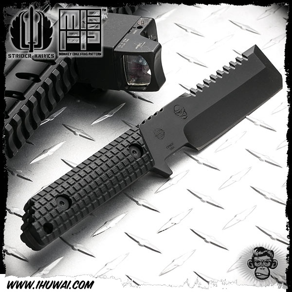 美国挺进者/Strider Knives Fixed: PP Tool - Monkey Edge FRAG Pattern CPM 3V钢G10柄PP战术刀