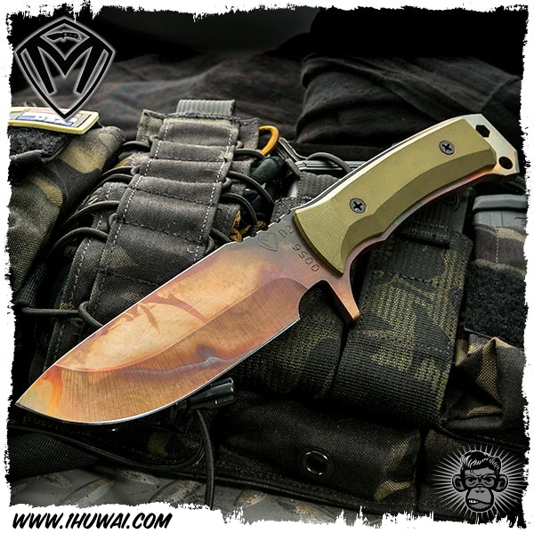 美国梅德伏德/Medford Knives: FM-1 (Field Master) - Vulcan/OD Green “领域大师”D2钢火神纹军绿色G10柄手工战术刀