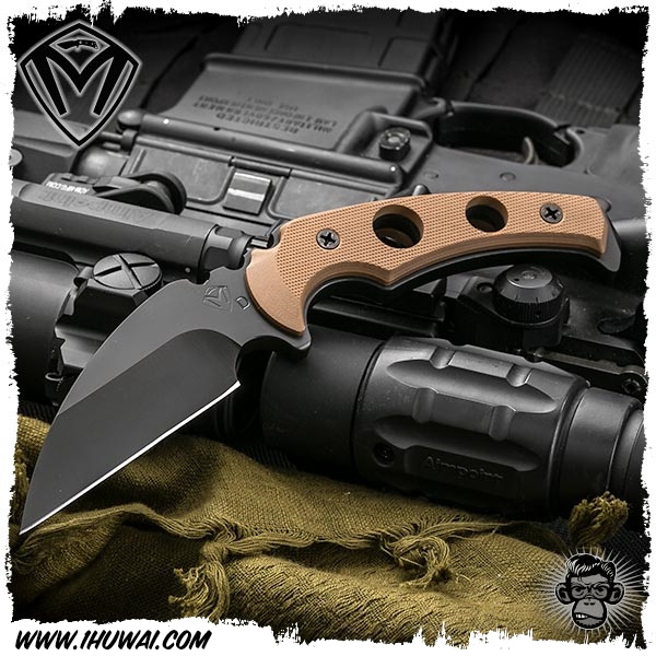 美国梅德伏德/Medford Knives: FUK (Fighting Utility Knife) - Black PVD/Coyote “格斗专家”D2钢PVD黑色涂层棕色G10柄战术爪刀