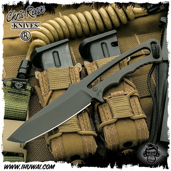 美国克里斯里夫/Chris Reeve Knives: Professional Soldier - Tanto “专业士兵”CPM S35VN钢几何头一体镂空柄战术刀