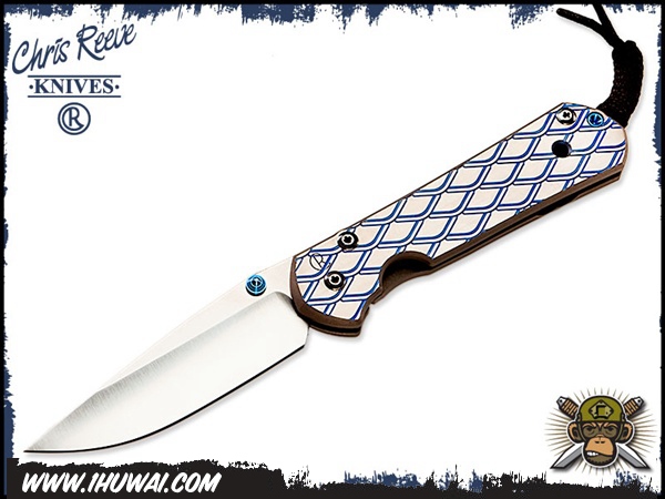 美国克里斯里夫/Chris Reeve Knives: Sebenza 21 Large Graphic - Expanded Metal 沙本沙大号纯钛柄雕花柄“铁网之光”CPM S35VN钢全刃水滴头经典折刀