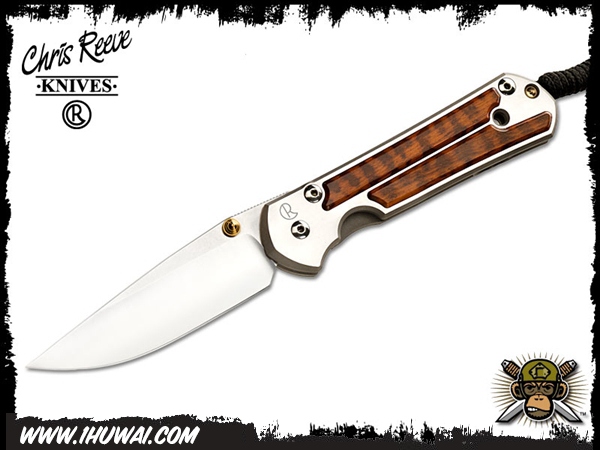 美国克里斯里夫/Chris Reeve Knives: Sebenza 21 Large Inlay - Snakewood 沙本沙大号蛇木/纯钛柄CPM S35VN钢全刃水滴头经典折刀