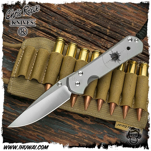 美国克里斯里夫/Chris Reeve Knives: Sebenza 21 Small Graphic - 沙本沙小号.50弹坑柄钛材质CPM S35VN钢经典折刀