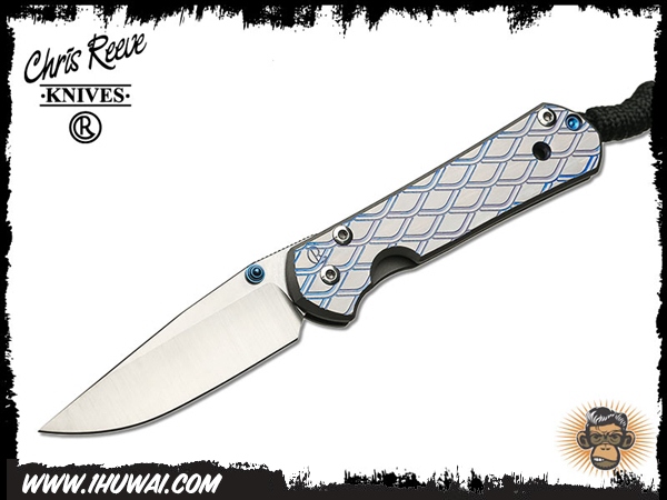 美国克里斯里夫/Chris Reeve Knives: Sebenza 21 Small Graphic - Expanded Metal 沙本沙21小号纯钛雕花柄“铁网之光”S35VN钢水滴头经典折刀