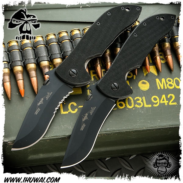 美国爱默生/Emerson Knives Commander - Black “指挥官”154CM钢表面黑色涂层处理G10+钛柄战术折刀