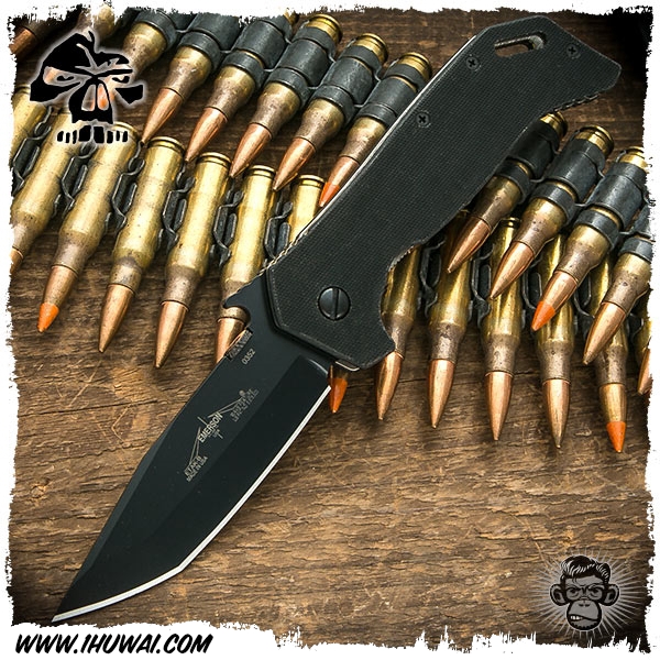 美国爱默生/Emerson Knives ETAK B - Black “伊塔克B” 154CM钢表面黑色涂层处理G10柄战术折刀