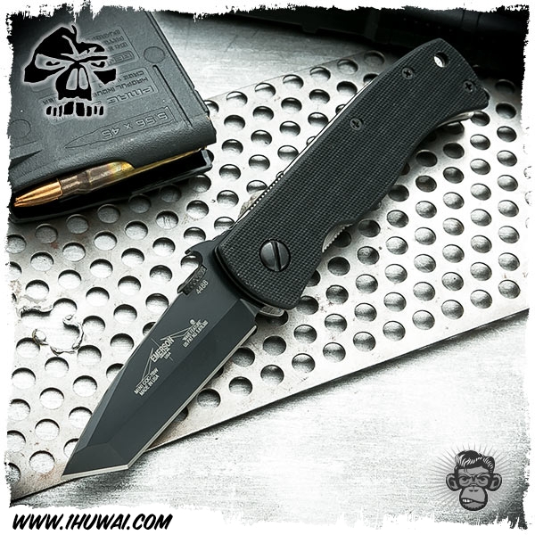 美国爱默生/Emerson Knives Mini-“迷你CQC-7BW” 154CM钢表面黑色涂层处理G10柄几何头战术折刀