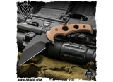 美国梅德伏德/Medford Knives: FUK (Fighting Utility Knife) - Black PVD/Coyote “格斗专家”D2钢PVD黑色涂层棕色G10柄战术爪刀