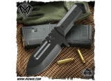 美国梅德伏德/Medford Knives: Seawolf S Black PVD/Black “海狼”D2钢黑色PVD涂层G10柄军风战术手工直刀