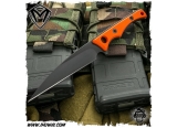 美国梅德伏德/Medford Knives: SUK (Slender Utility Knife) - Black PVD/Orange D2钢PVD黑色涂层橙色G10柄细长工具刀
