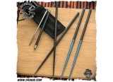 美国斯巴达/Spartan Blades Titanium and Carbon Fiber Chopsticks 彩色烧钛+碳纤维组合战术筷子 