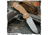 美国辛德勒/Hinderer Knives: FXM Fixed Blade Spanto-CPM S35VN钢狼棕色G10柄Spanto刀头战术刀