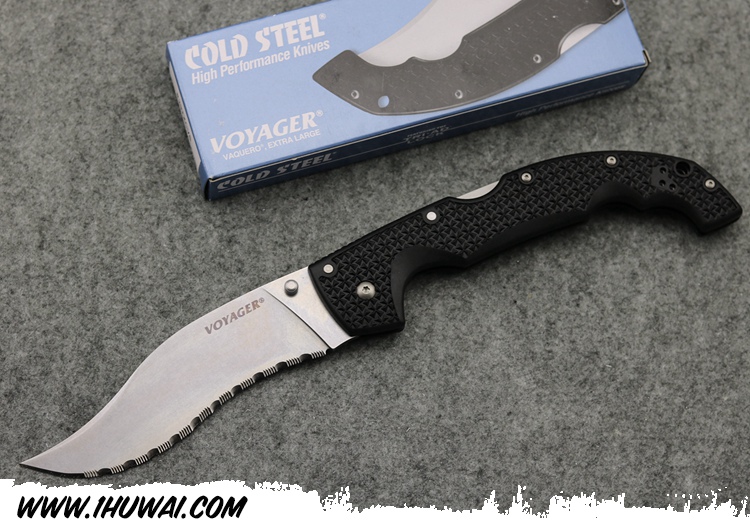 2016年新款 ColdSteel 冷钢 29TXCVS VOYAGER VAQUERO SERRATED EDGE CTS® BD1钢 全齿大暴龙折刀