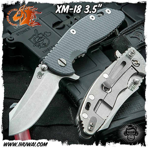 美国辛德勒/Hinderer Knives: XM-18 3.5 inch Skinner - “斯金纳”CPM S35VN钢灰色G10/钛柄战术折刀