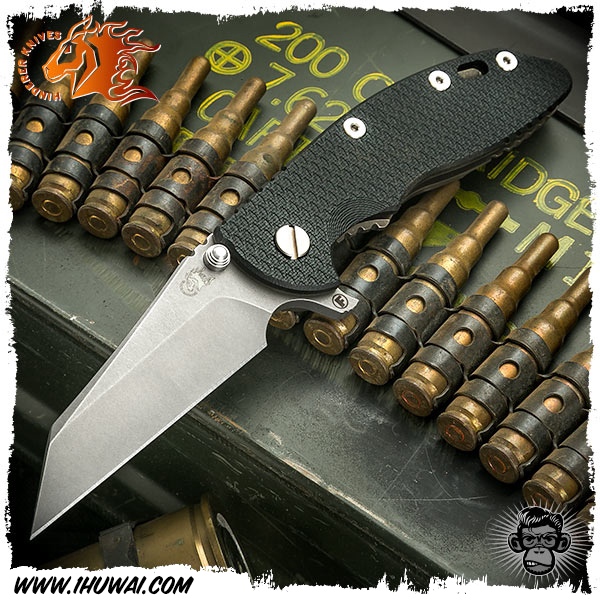 美国辛德勒/Hinderer Knives: XM-18 Fatty 3.5 inch Wharncliffe -“胖子”CPM S35VN钢黑色G10/青铜柄鸟啄型战术折刀