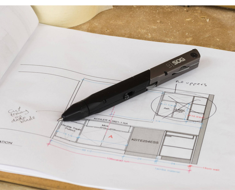 美国索格SOG BATON系列#Q1多功能剪刀笔开瓶器户外野营求生小工具