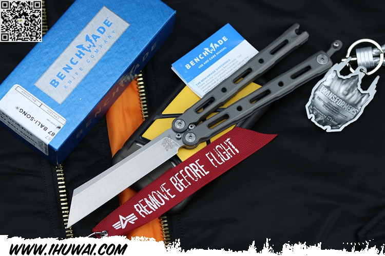 美国蝴蝶2017 Shot Show新品首发 Benchmade #BM87 BaliSong Butterfly “蝴蝶”CPM-S30V粉末钢/钛金属喷砂柄首发400支限量独立编号 蝴蝶刀