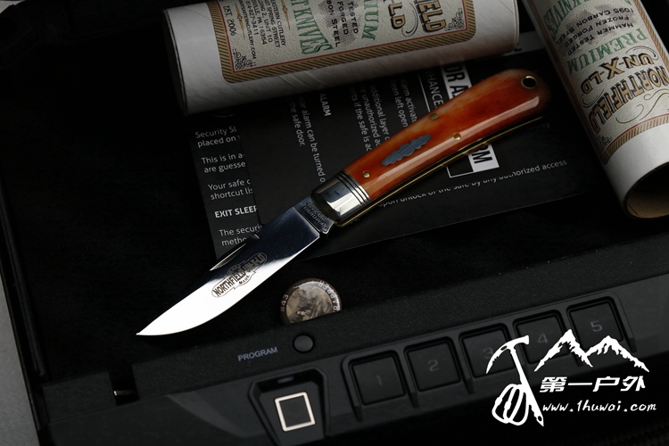 美国大东方 Great Eastern Cutlery #43号 1095高碳钢桔色骆驼骨柄绅士口袋刀