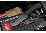 美国温克勒 Winkler Knives II #Damascus Belt 定制版落点大马士革钢手工雕花米卡塔柄