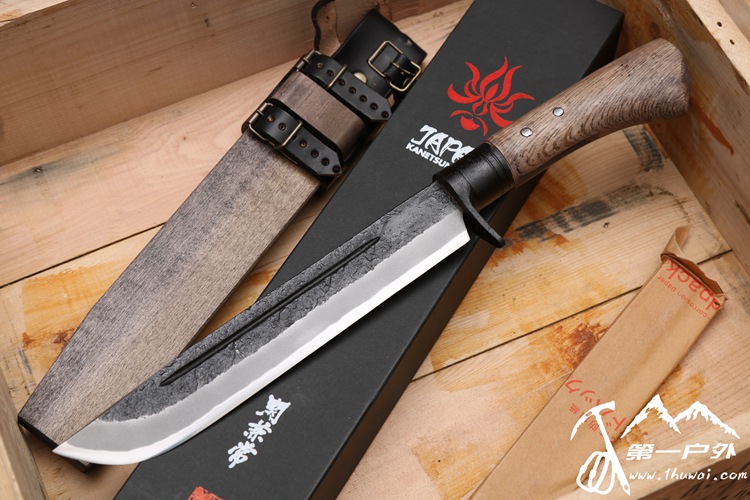 日本传统手工刀 Kanetsune 关兼常#KB-119 “极”大猎刀 