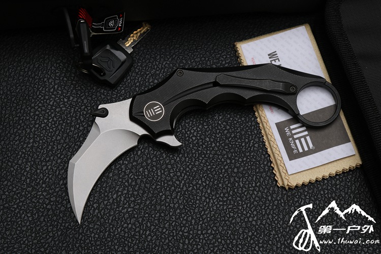 WE Knife Co. #816c Incisor Karambit “爪牙”CPM-S35VN不锈钢黑色钛柄快开战术爪刀