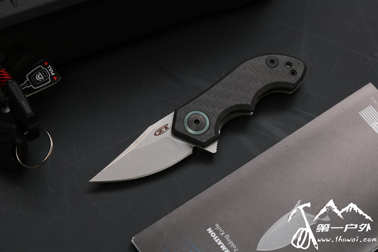 Zero Tolerance 美国零误差 ZT0022 2018年最新款CPM 20CV刃材 KVT轴承快开一体锁 钛柄+碳纤维EDC折刀