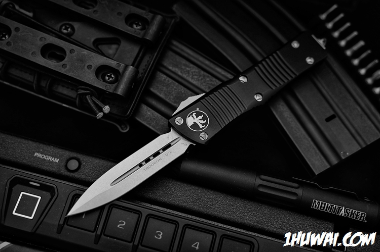 美国微技术 Microtech #Troodon D/E 138-10 小龙 CTS-204P石洗双刃全自动直跳