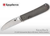 美国蜘蛛Spyderco #C249TIP Swayback Wharncliffe CTS®XHP不锈钢 Reeve一体锁