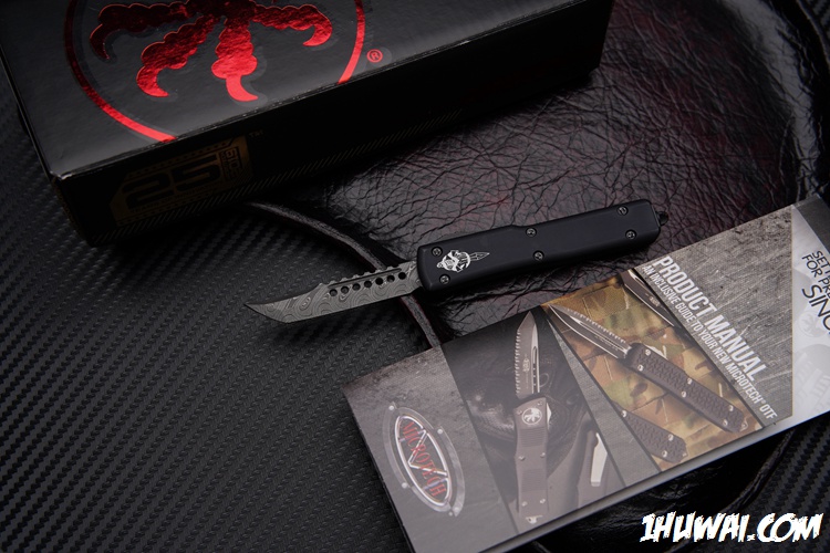 美国微技术MicroTech #UTX-70 419-16S Hell Hound 小剑标大马士革钢地狱犬 签名版