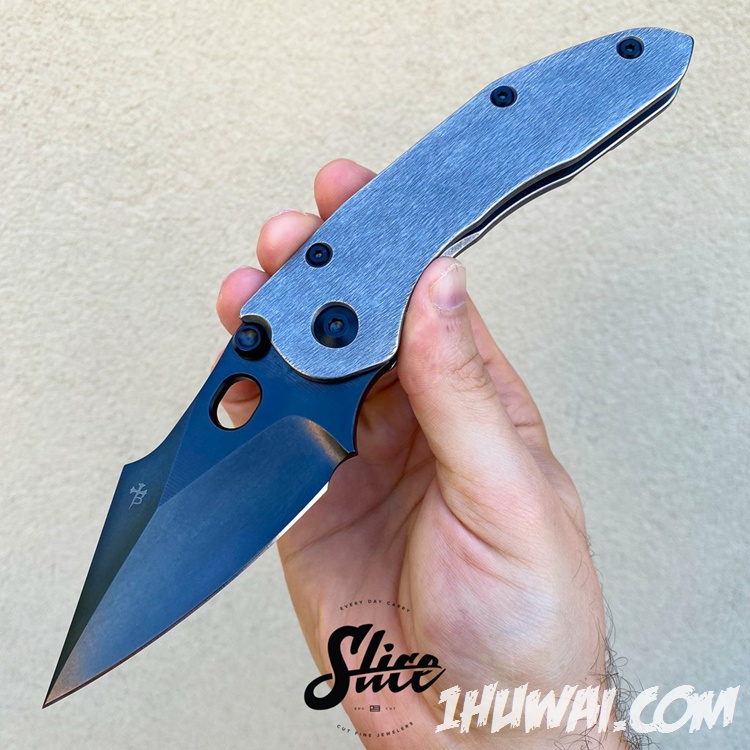 Borka Blades 博尔卡定制 Stitch “暗针” M390 DLC  之物钛柄纹理 大马夹 长21.3